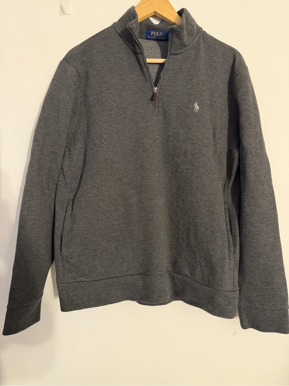Polo by Ralph Lauren Dark Gray Half-Zip Pullover Sweater